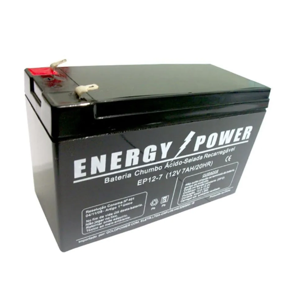 Bateria Selada 12V 7Ah Chumbo-Ácido