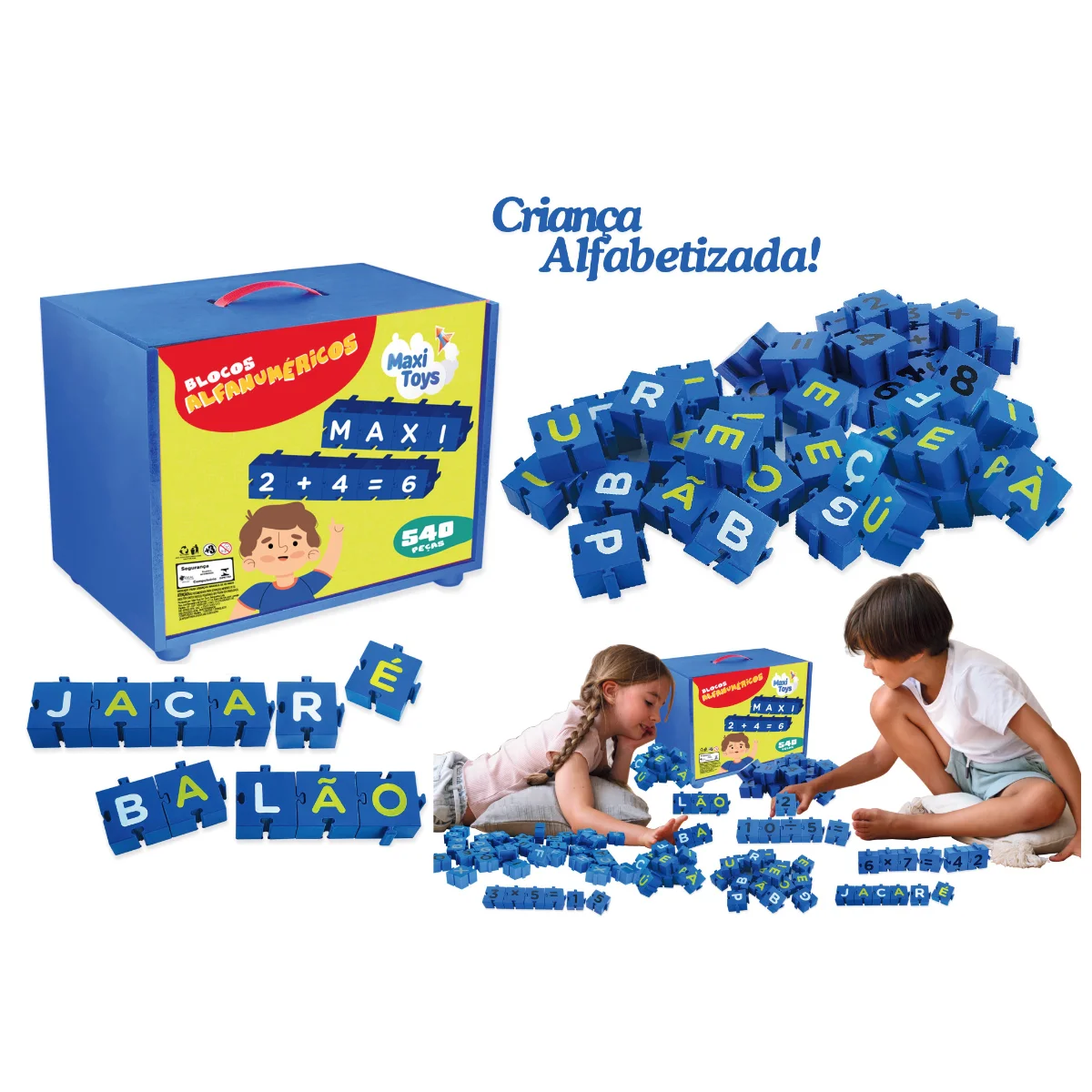 Blocos Alfanuméricos contendo 540 Peças