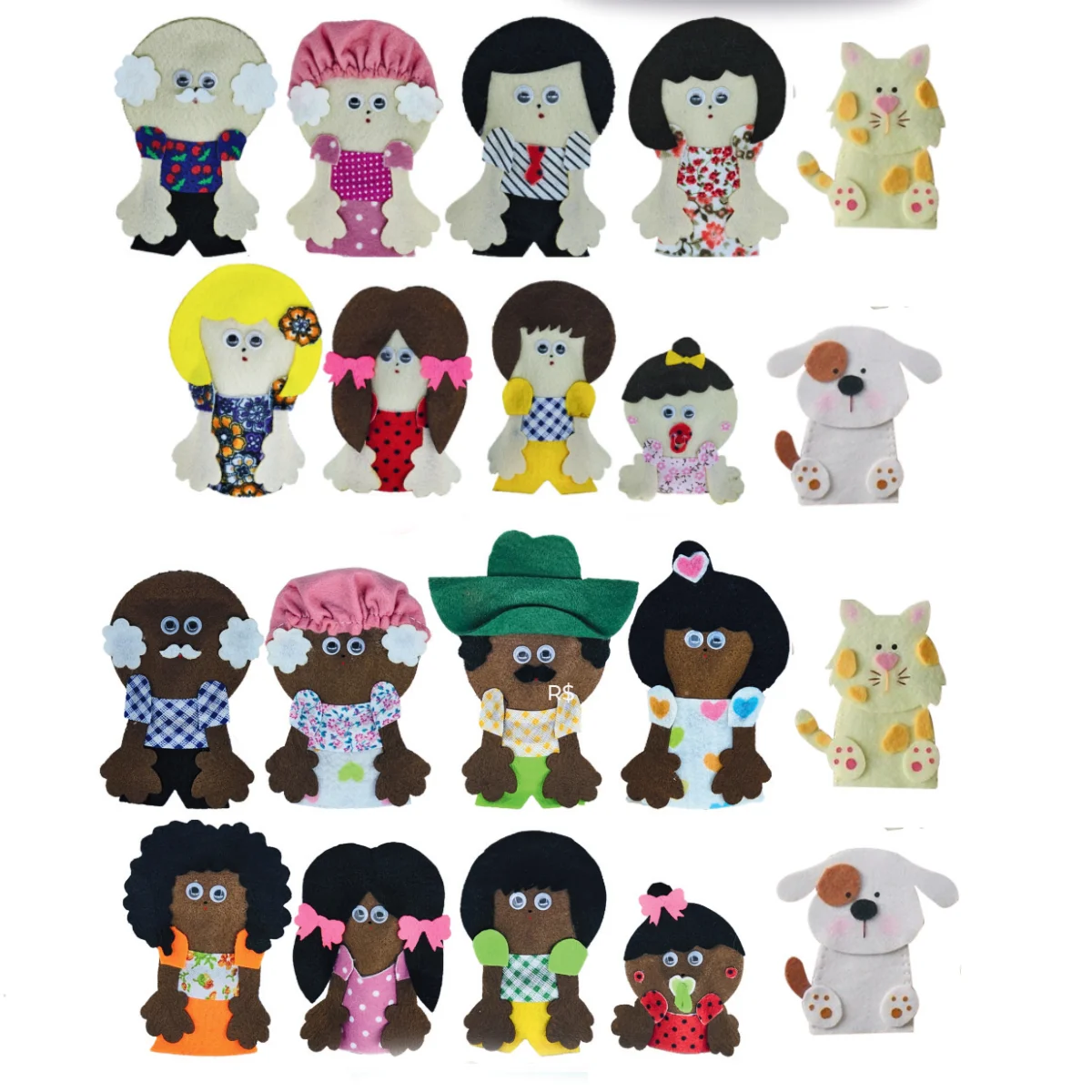 Animais com Filhotes com 04 Animais