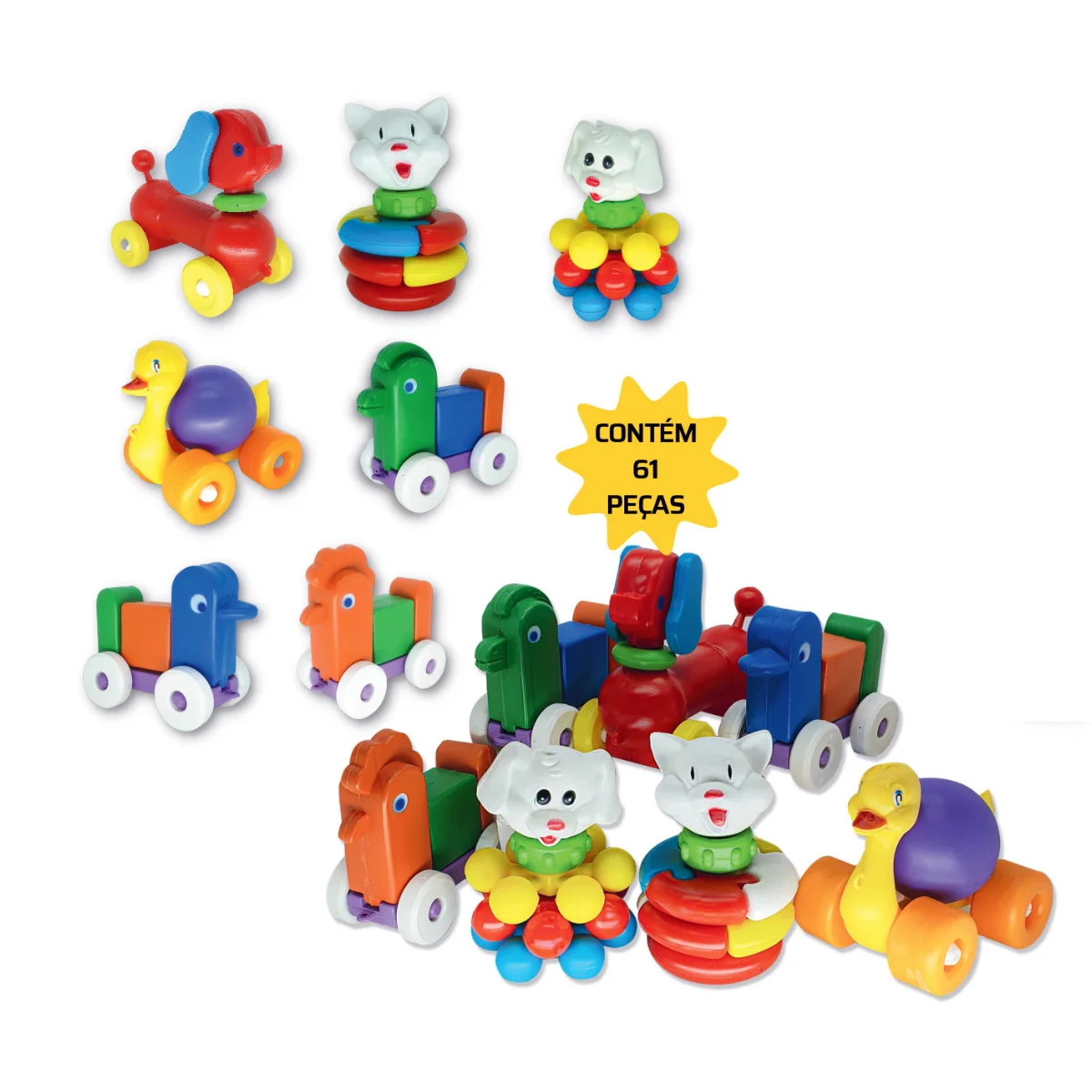 Kit Multiatividades com 07 Animais