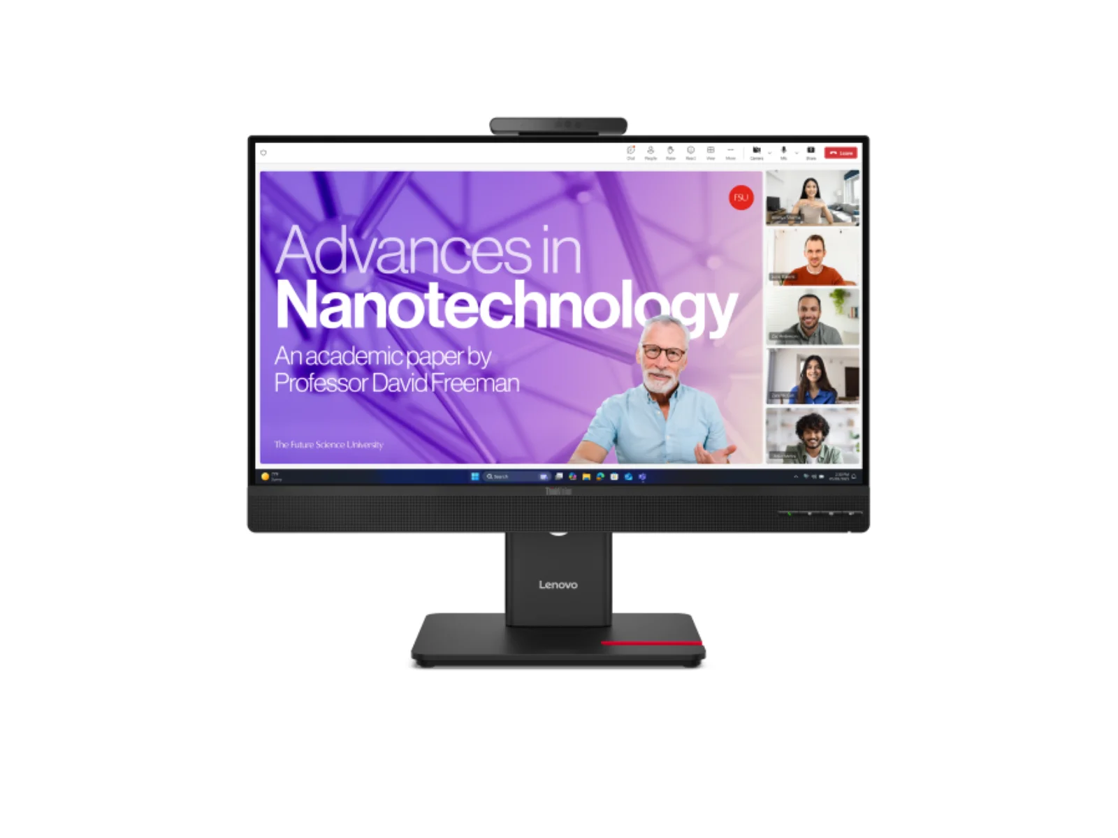 Monitor Lenovo ThinkVision T24-4V 23,8" com Webcam e Alto-falantes (Videoconferência)