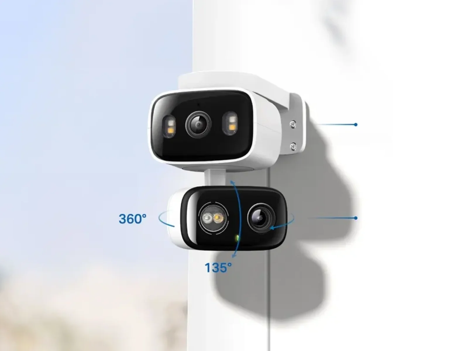 Ponto de Monitoramento Panorâmico com Lente Dupla (Smart City)